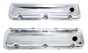 TRADITIONAL Design Valve Covers; STOCK; FORD 429-460-CHROME