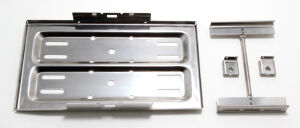7-1/2 in. x 13-1/4 in. Battery Tray and Hold-Down-CHROME