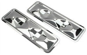 TRADITIONAL Design Valve Covers; N/A; Chevy 194, 230, 250 L6-CHROME