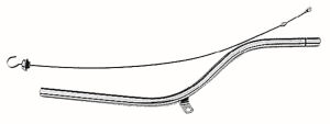 27 in. CHROME Transmission Dipstick and Tube for Chevrolet TH350