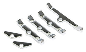 SB Ford 260-351W Valve Cover Retaining Tabs-CHROME