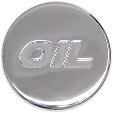 PUSH-IN Style OIL CAP; 1-1/4 in. hole; Rubber with CHROME Top- PLAIN