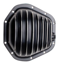 DANA 60 Style, Black Powder-Coated Aluminum Differential Cover w/ Polished fins