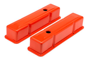 CHEVY 283-400 TALL ORANGE POWDER COATED VALVE COVERS