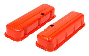 CHEVY 396-502 TALL ORANGE POWDER COATED BAFFLED VALVE COVERS