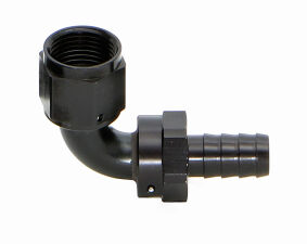 10AN Aluminum Oil Line Fitting; 90 degree; Push-on Style- Black Anodized